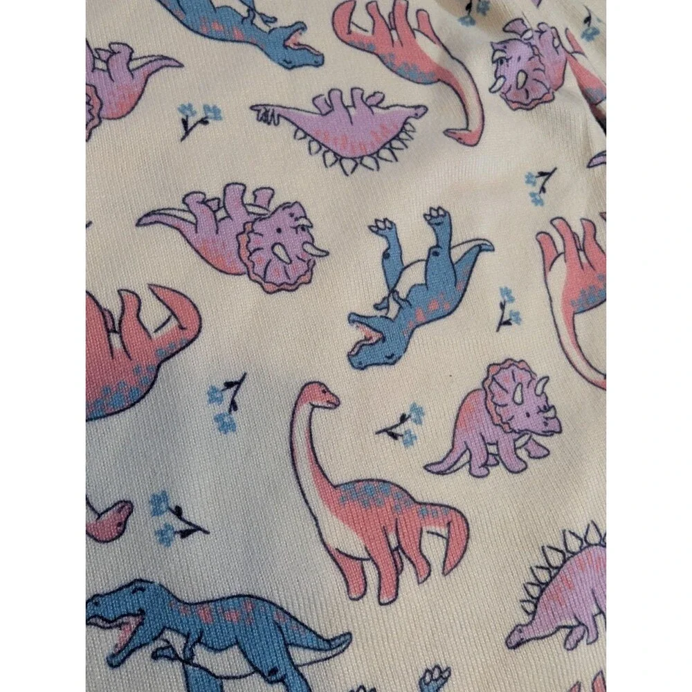NWT Cuddl Duds Kids Pajama Set 4T • Pastel Dino Print • 2‑Piece Long Sleeve Top